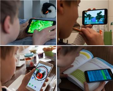 Internetsucht begleitet die Betroffenen Tag und Nacht: Beim Frühstück geht es schon los. Schnell noch ein Blick aufs Smartphone...