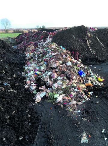 Ist das noch Biomüll? Neben Rasenschnitt und Obstresten haben sich zahlreiche Plastiktüten gemischt. Ein derart verunreinigter Biomüll kann kaum noch zu gutem Kompost verarbeitet werden