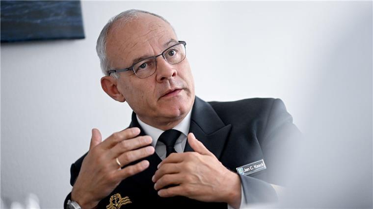 Jan Christian Kaack, Inspekteur der Deutschen Marine, Vizeadmiral spricht im dpa-Interview.