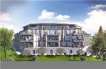 Jede der 28 Wohnungen an der Rohrstraße in Bremerhaven-Wulsdorf erhält einen großen Balkon. Eingebettet werden soll das Gebäude in den bestehenden 4500 Quadratmeter großen Garten mit altem Baumbestand.