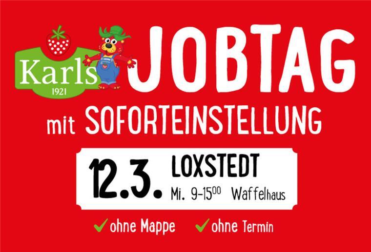 Loxstedt: Job-Tag bei Karls-Erlebnis-Dorf am 12. März 2025 Bewerber-Tag