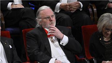 Jon Fosse bei der Nobelpreisverleihung in Stockholm.