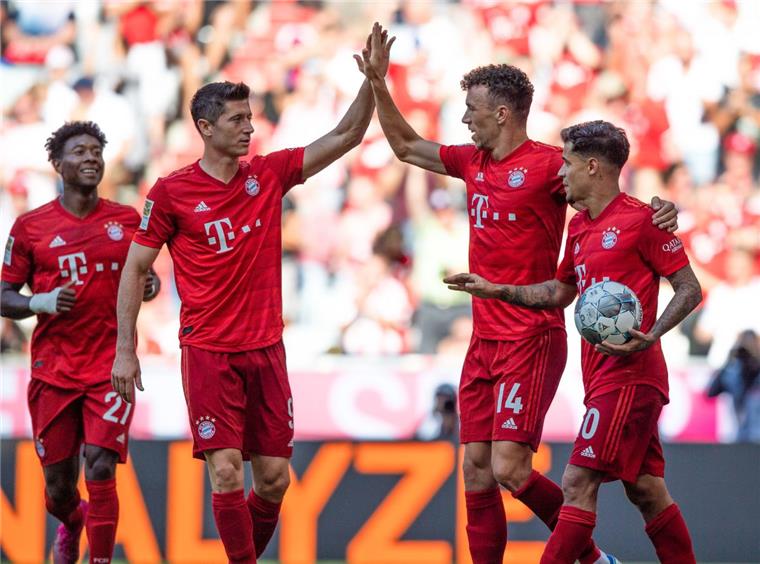 Bayern deklassieren Mainz nach Fehlstart Jubel beim FC Bayern München. Mainz ist mit 6:1 besiegt worden.