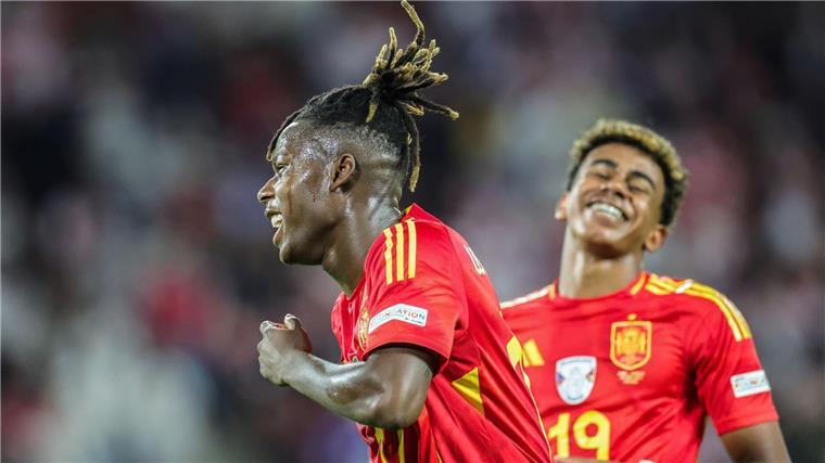 „Wusiala“ oder „Wamal“ - das Kräftemessen der Jungstars Jung und trotzdem spanische Leistungsträger: Nico Williams (l.) und Lamine Yamal.