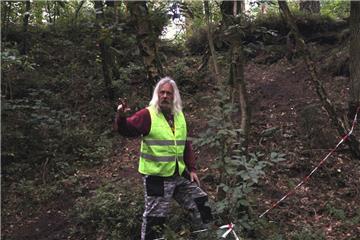 Kampfrichter Andreas Weber in der Sandkuhle.