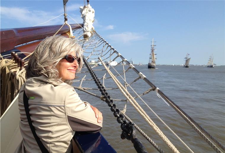 Katharina Jäschke hat noch Familie in Nordenham und ist regelmäßig zu Gast. Das Foto entstand 2015 während der Sail.