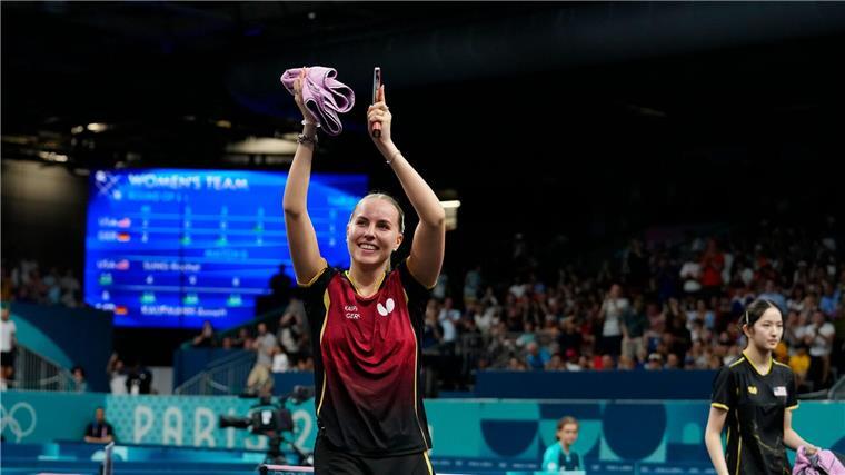 Dank Debütantin: Tischtennis-Frauen im Viertelfinale Kaufmann sicherte dem Team das Viertelfinale.