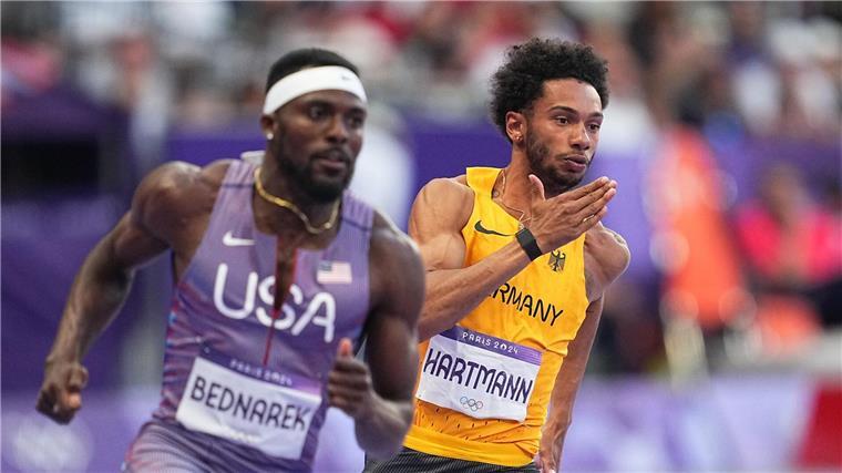 Sprinter Hartmann im 200-Meter-Halbfinale Kenny Bednarek (l) war Schnellster in den Vorläufen