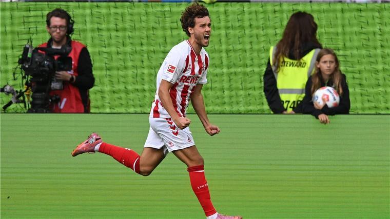 Drei Tore in der Nachspielzeit: Spektakel in Wolfsburg Kölns Torschütze Luca Waldschmidt.
