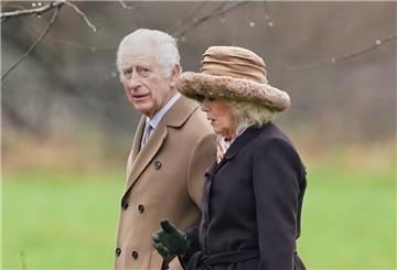 König Charles III. und Königin Camilla besuchen den Sonntagsgottesdienste in der St. Mary Magdalene Church in Sandringham.