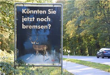 "Könnten Sie jetzt noch bremsen?": Wer auf der B 71 bei Wehldorf unterwegs ist, der kennt dieses Schild, das am Rande eines Waldgebietes steht und Autofahrer in dem unübersichtlichen Kurvenbereich vor Wildwechseln warnt.