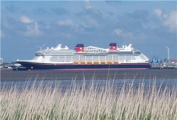 Konnte nicht abfahren: Neubau „Disney Wish“.