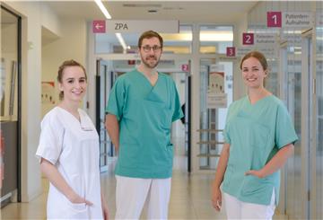 Koordinieren die Studie „Magnet 4 Europe“ am Klinikum Bremerhaven-Reinkenheide (von links): Luisa Forquignon, Patrick Focken und Jenny Wiebe. 