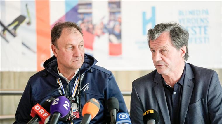 Krisenmanagement bei der Fis: Rennleiter Pertile und Generalsekretär Vion.