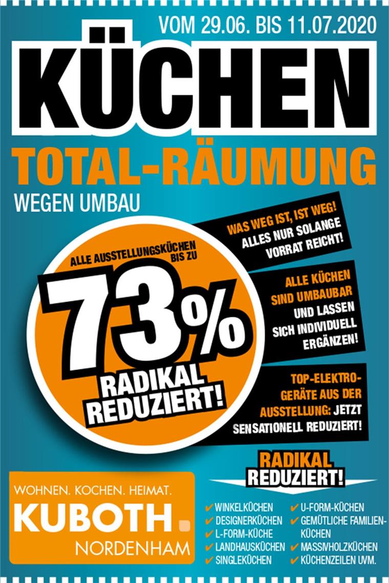 Poster Kuboth Küchen Total-Räumung