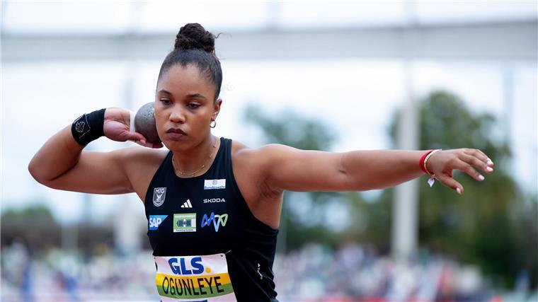 Kugelstoß-Olympiasiegerin Yemisi Ogunleye belegte beim Meeting in Polen den zweiten Platz.