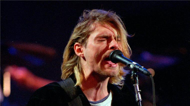 Kurt Cobain, Sänger der US-amerikanischen Kult-Rockband Nirvana, bei einem Auftritt in Seattle (1993).