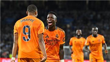 Kylian Mbappé und Vinicius Junior haben beide beim Auswärtsieg in San Sebastian per Elfmeter getroffen.