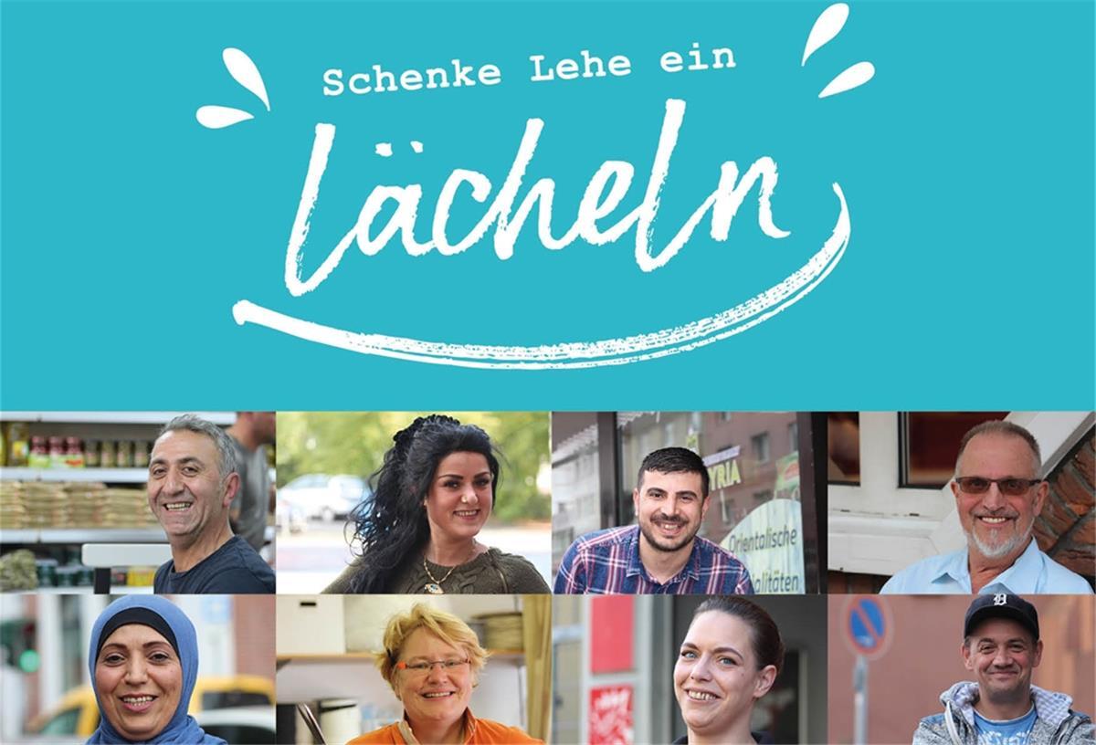 Lächeln auf der Hafenstraße: Mit den Gesichtern sollen Geschichten erzählt werden von Menschen, die sich wohlfühlen in Lehe.