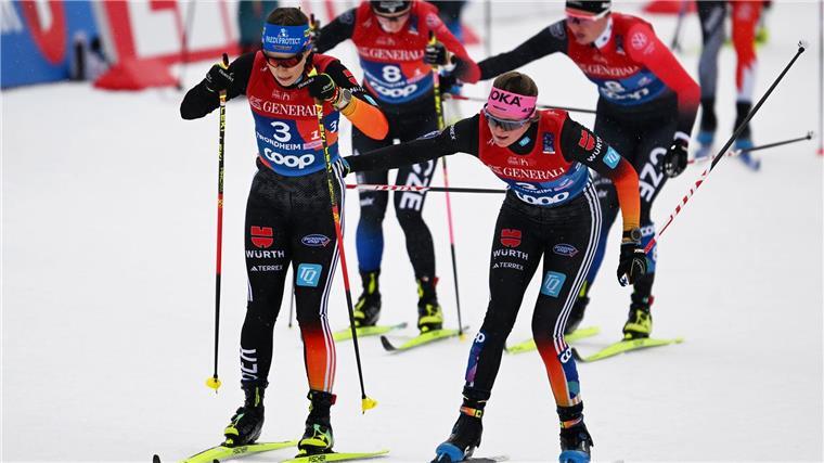 Hennig und Gimmler ohne Medaille bei „Lotterie“ im Langlauf Laura Gimmler (r.) ist nicht in Topform.