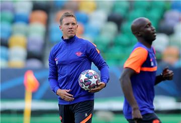 Leipzigs Cheftrainer Julian Nagelsmann blickt optimistisch aufs Viertelfinale.