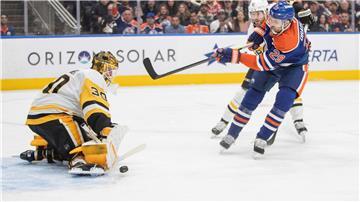 Leon Draisaitl (29) erzielte für die Edmonton Oilers gegen die Pittsburgh Penguins sein viertes Tor der Saison.