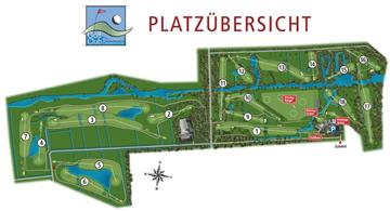 Links sind die neuen: Der Golfclub Bremerhaven hat seine Bahnen erweitert, die rechten neun sind insolvent aber, dennoch geht dort der Spielbetrieb weiter.