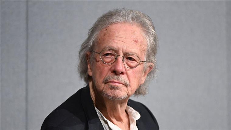 Literaturnobelpreisträger Peter Handke, aufgenommen bei einer Lesung im Deutschen Literaturachriv.