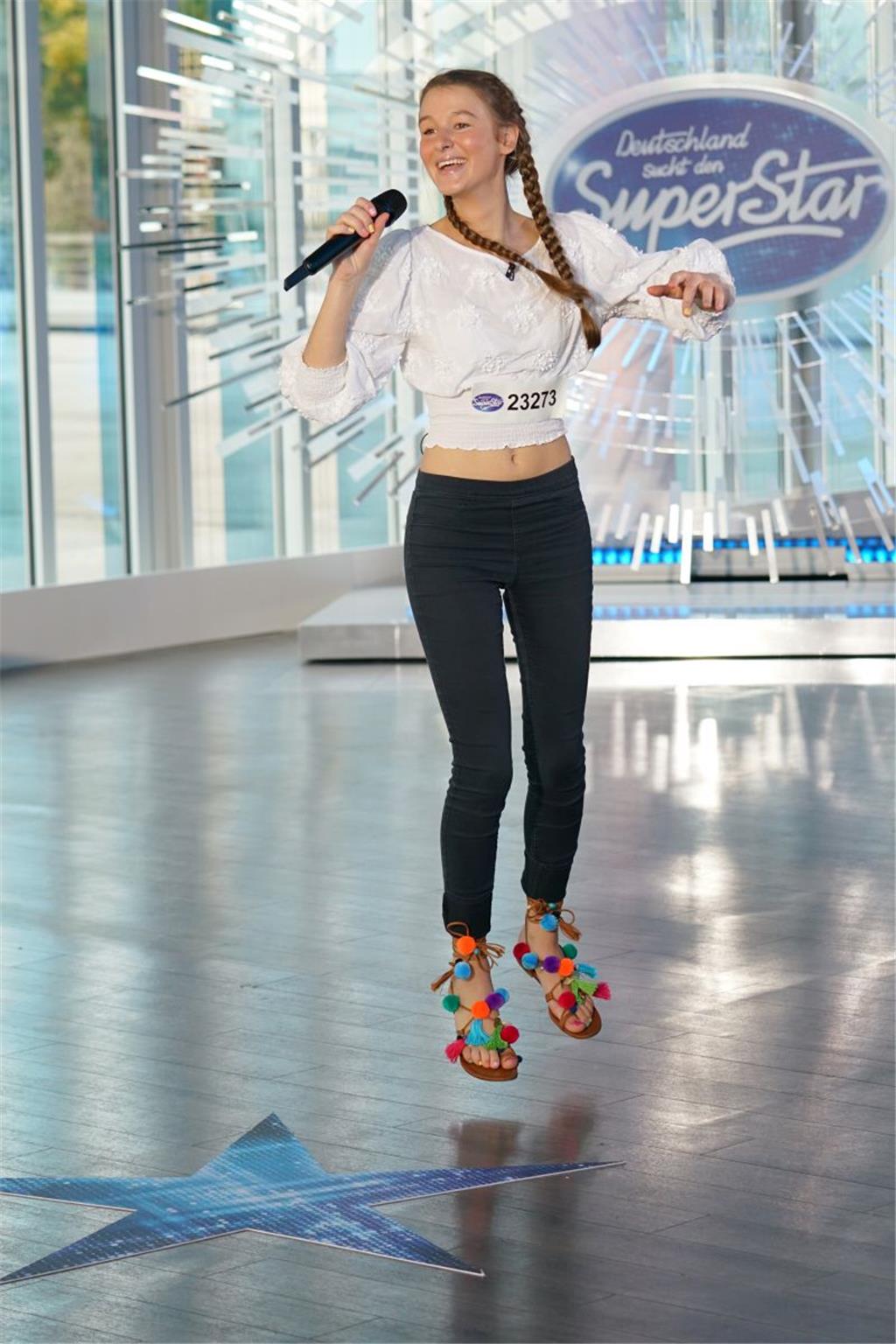 Magdalena bei ihrem DSDS-Auftritt in Hamburg.