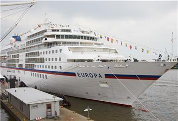 Mann über Bord auf der „MS Europa“.