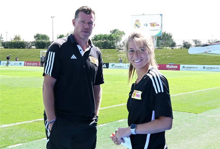 Marco Grote, bisher Trainer der U19, und Co-Trainerin Marie-Louise Eta übernehmen vorerst das Training bei Bundesliga-Schlusslicht Union Berlin. Koch/imago images