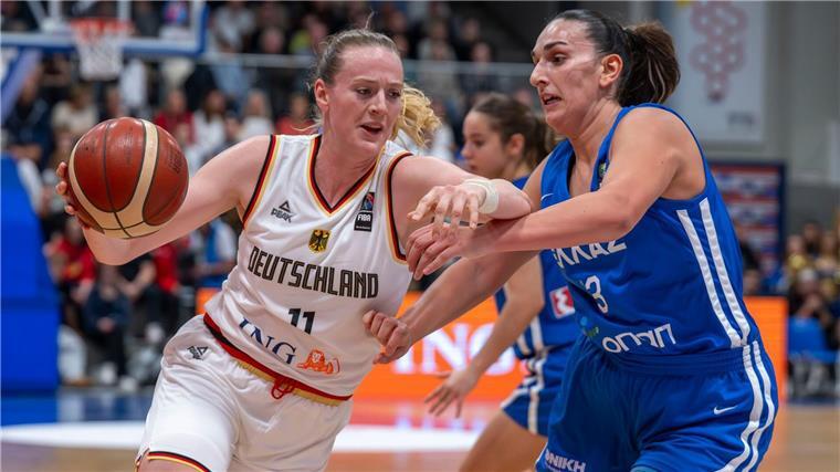 Marie Gülich führte die deutschen Basketballerinnen mit ihrer Erfahrung an.