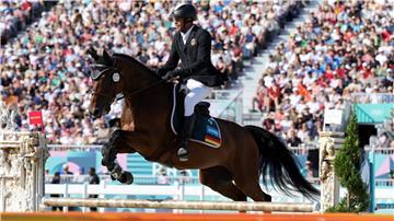 Marvin Dogue bei seinem Ritt im olympischen Finale.