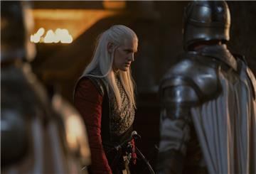 Matt Smith als Prinz Daemon Targaryen in einer Szene der Serie "House of the Dragon", einem Prequel zu "Game of Thrones".
