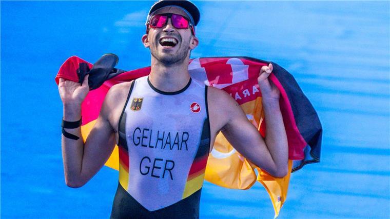 Max Gelhaar hat Silber im Triathlon gewonnen.
