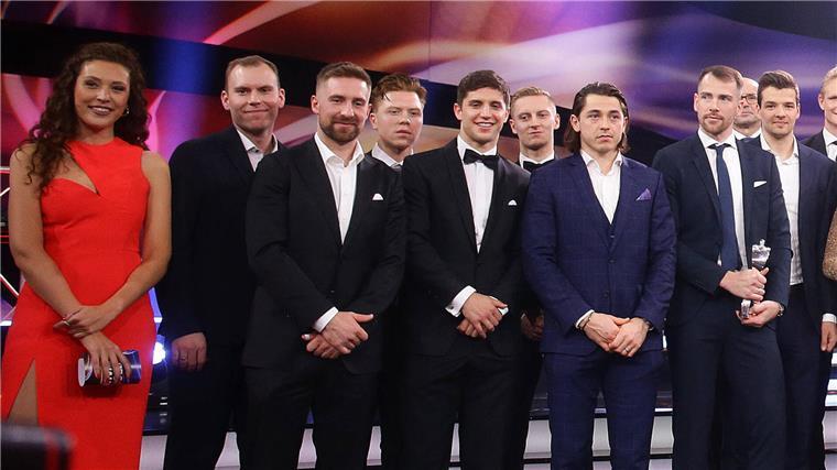 Maxi Franzreb auf der großen Gala-Bühne bei der Sportler-Wahl