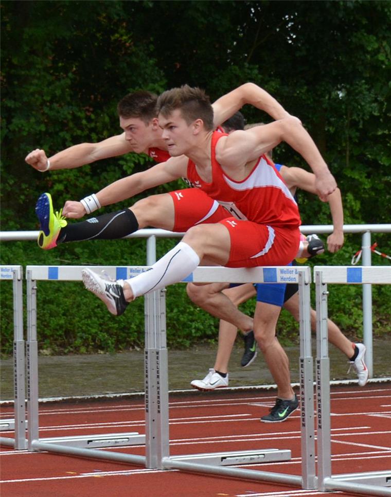 Pfingstsportfest lockt die deutsche Leichtathletik-Szene nach Zeven Maximilian March vom Team Voreifel (vorne) kam bei den Deutschen Meisterschaften im Hürdenlauf der U18 auf den 3. Platz und ist auch Dritter der DM-Bestenliste. In Zeven startet er über 110 Meter Hürden.