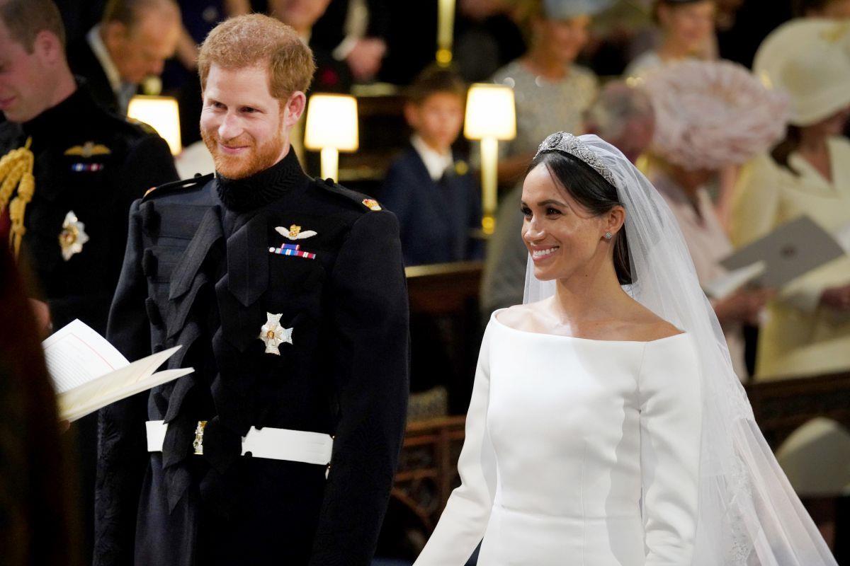 Prinz Harry und Herzogin Meghan sind verheiratet Meghan Markle und Prinz Harry in der St.-Georgs-Kapelle.