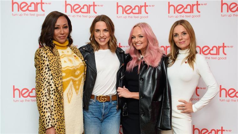 Melanie Brown (l-r), Melanie Chisholm, Emma Bunton und Geri Horner 2018 in London.