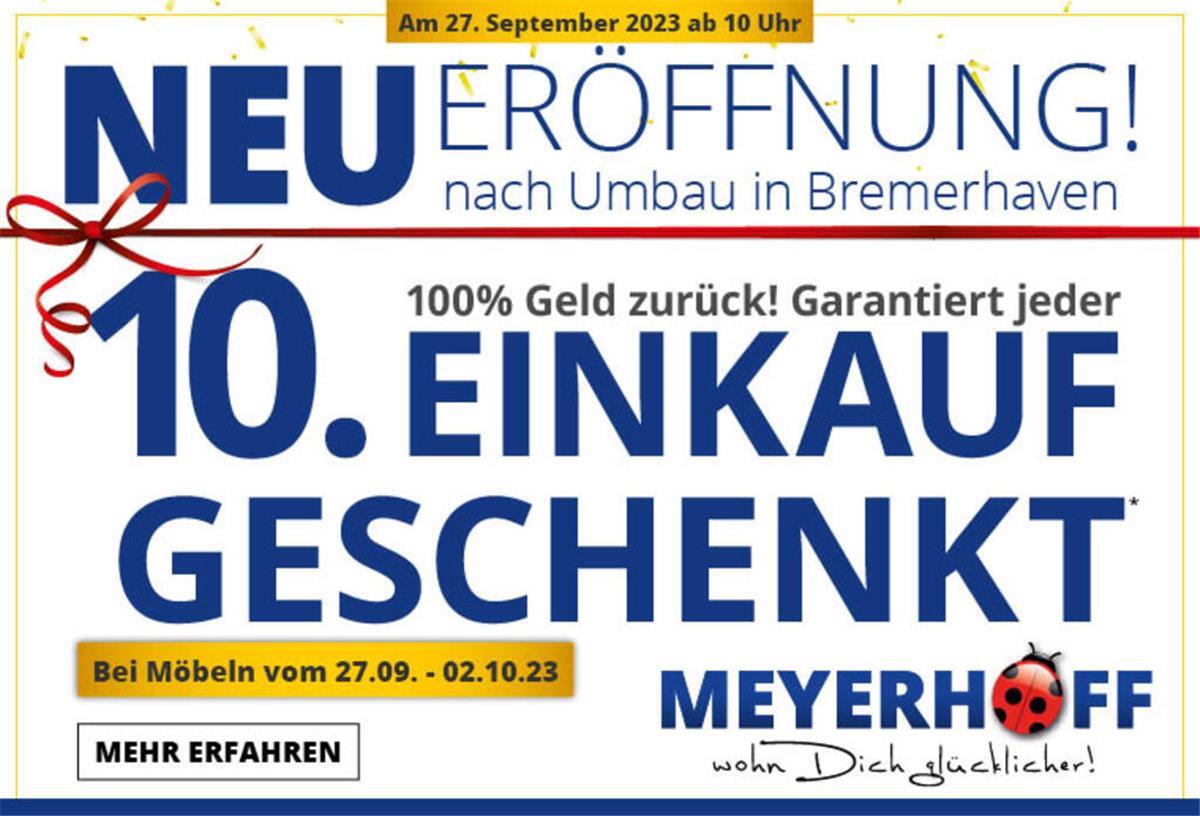 Große Neueröffnung nach Umbau in Bremerhaven bei MEYERHOFF Meyerhoff Neuereröffnung