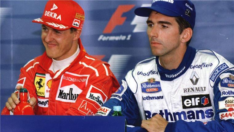 Früherer Schumacher-Rivale hört als TV-Experte auf Michael Schumachers früherer WM-Rivale Damon Hill (r) hört im TV auf.