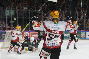 Mike Moore traf in Köln zum 1:1 für die Fischtown Pinguins.