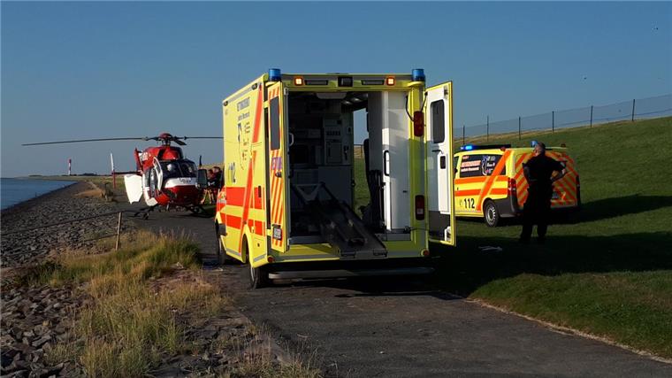 Butjadingen: 81-Jährige nach Badeunfall reanimiert Mit dem Rettungshubschrauber wurde die verunglückte 81-Jährige in ein Krankenhaus geflogen.
