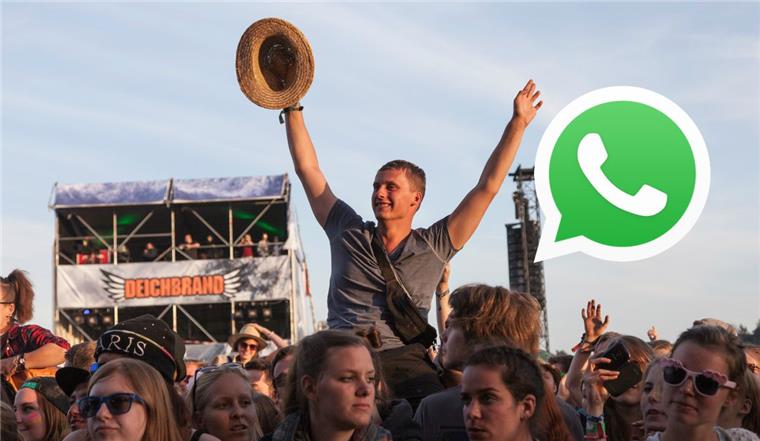 Alles zum Deichbrand - Direkt per WhatsApp aufs Smartphone Mit dem WhatsApp-Kanal von nord24.de seid ihr beim Deichbrand immer auf dem neuesten Stand.
