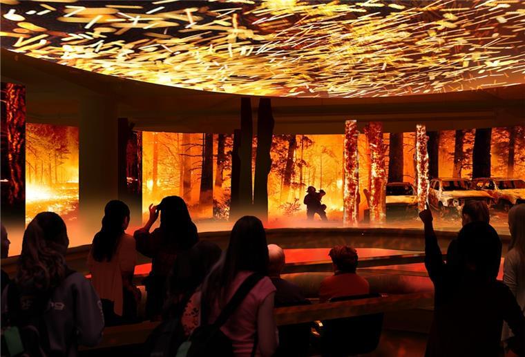 Mit der Extremwetter-Ausstellung will das Klimahaus thematisch neue Akzente setzen. Die Planungen sind weit fortgeschritten, aber der Senat bewilligt die Mittel nicht. Das Geld aus dem Bremen-Fond, aus dem das Projekt finanziert werden soll, ist offenbar verbraucht. Animation: studio klv