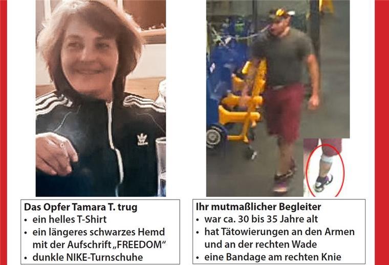Die Bilder von einer Frau und einem Mann auf einem Fahndungsplakat.