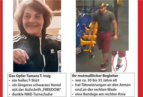 Die Bilder von einer Frau und einem Mann auf einem Fahndungsplakat.