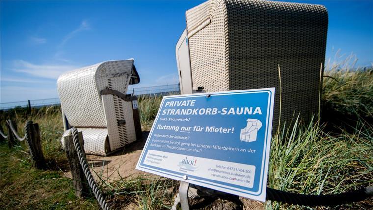 Nach dem Saunagang steht den Gästen ein eigener Standard-Strandkorb zur Verfügung.