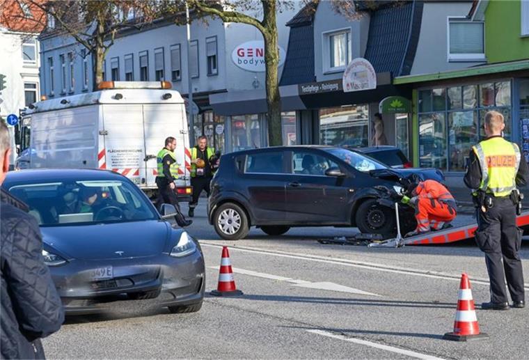 Ein Verkehrsunfall in der Langener Landstraße