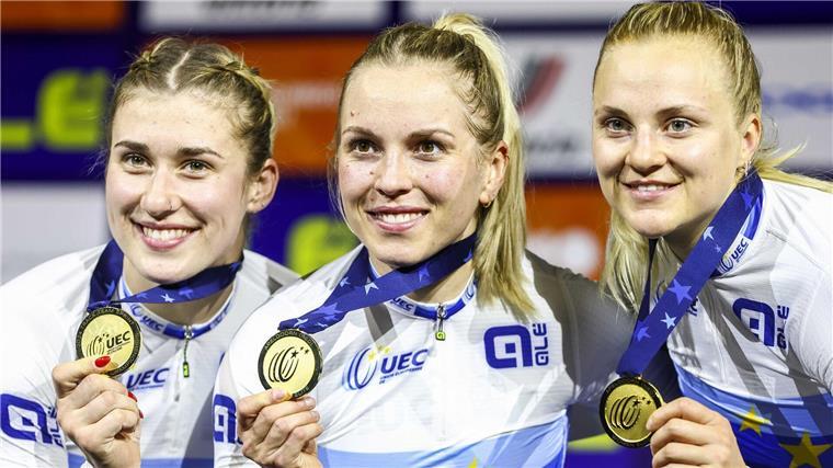 Nach vier WM-Titeln in Serie soll für die deutschen Teamsprinterinnen nun auch bei Olympia der große Coup gelingen (Archivbild).
